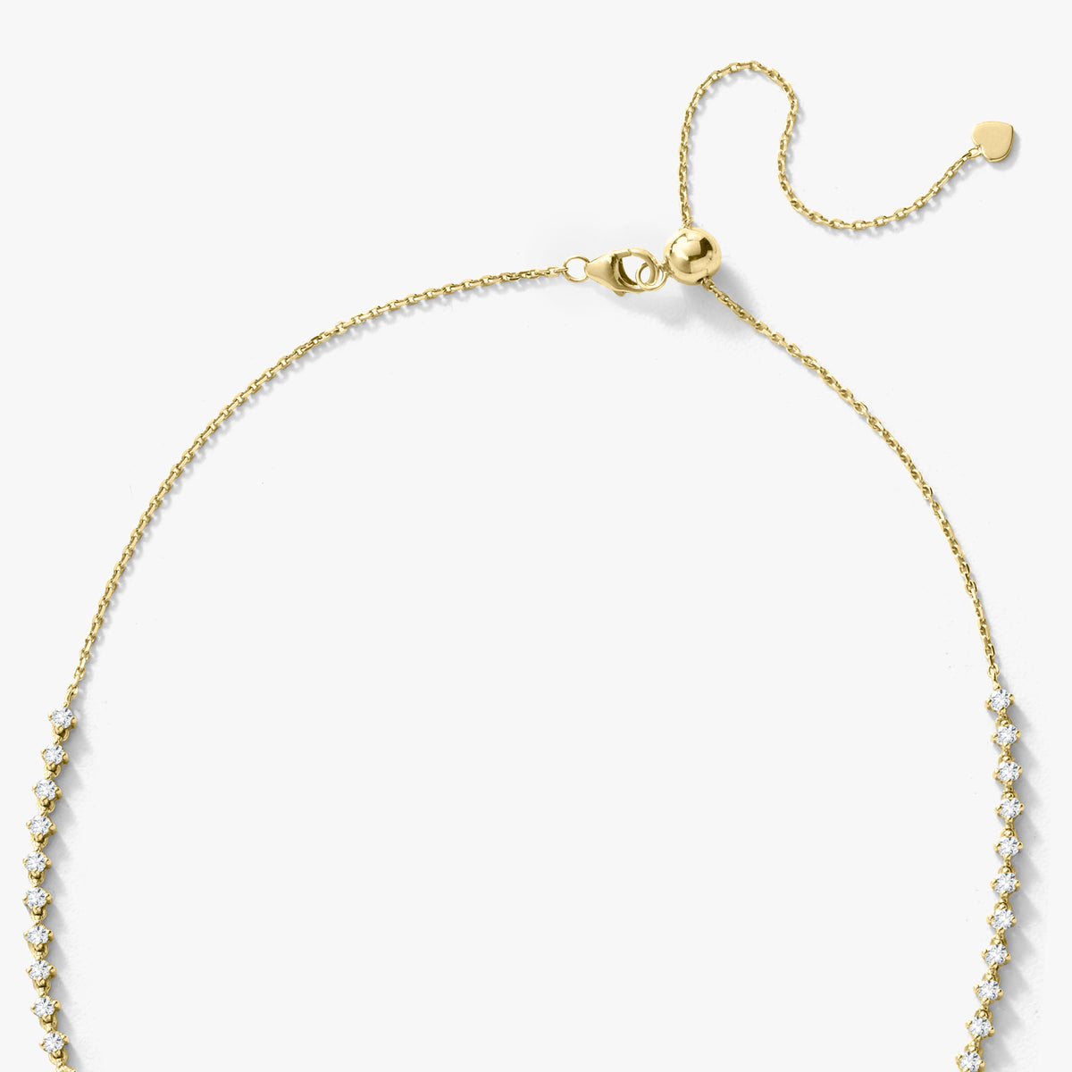 Tinx Floating Diamond Adjustable Choker/Collar Necklace 2.06 ctw