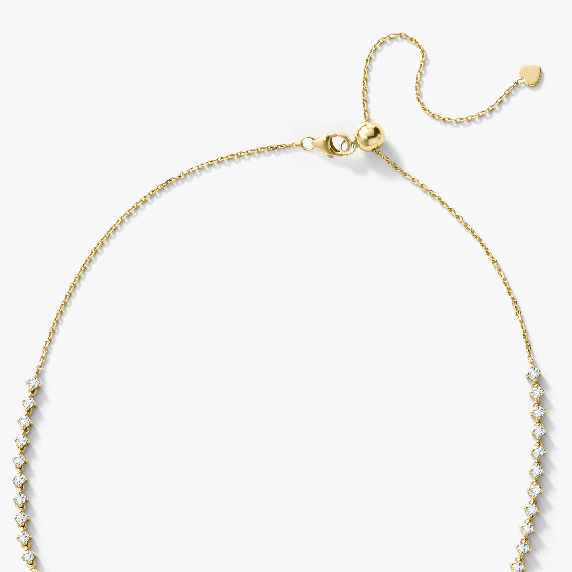 Tinx Dangle Diamond Adjustable Choker/Collar Necklace 2.66