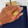 10.02ct Natural Fancy Yellow Pear Diamond in a Bezel Set Solitaire Setting