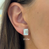 10 ctw emerald cut studs