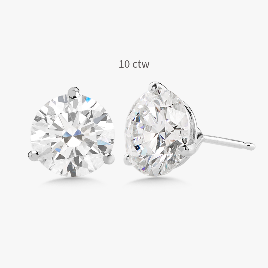 Lab Grown Round Brilliant Cut Diamond Studs