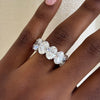 14.00 ctw scalloped oval diamond band