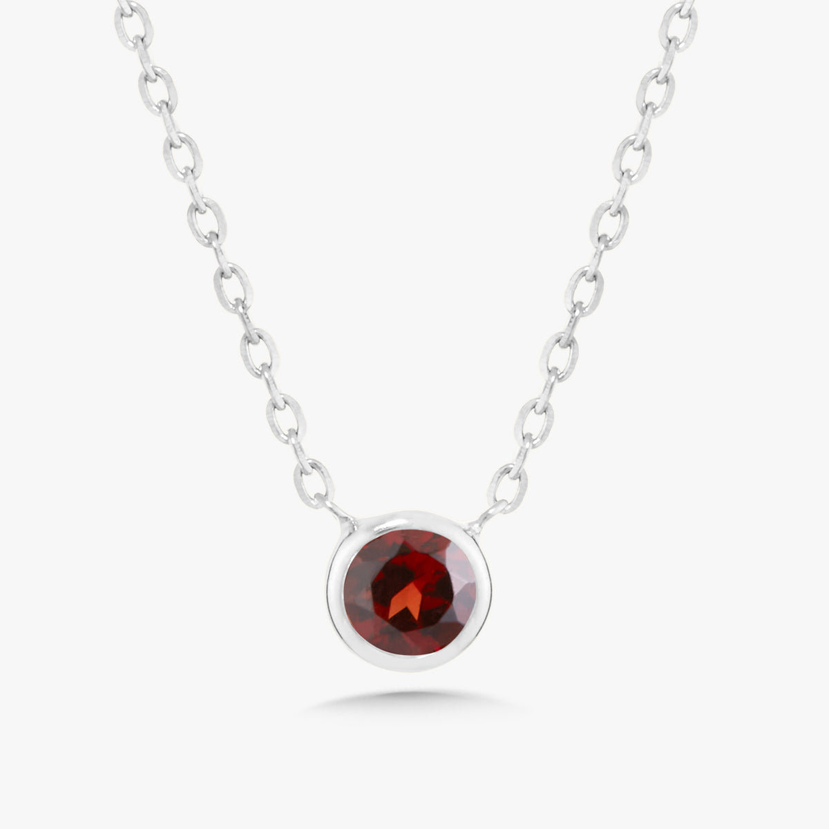 Single Bezel Birthstone Affixed Necklace