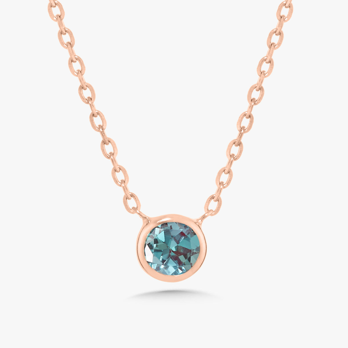 Single Bezel Birthstone Affixed Necklace