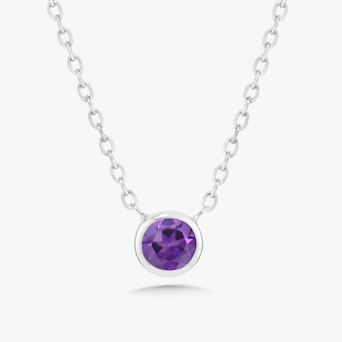 Single Bezel Birthstone Affixed Necklace