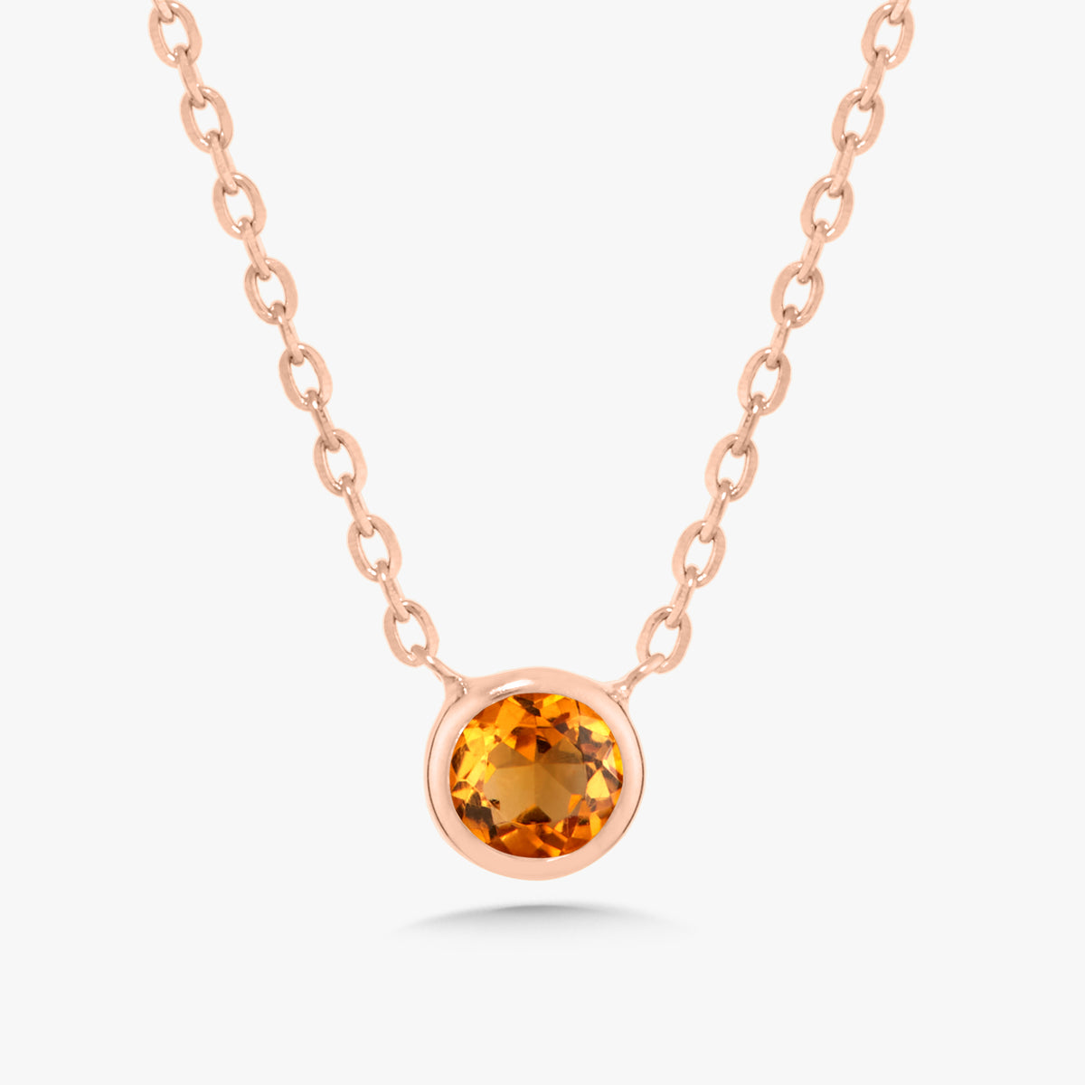 Single Bezel Birthstone Affixed Necklace