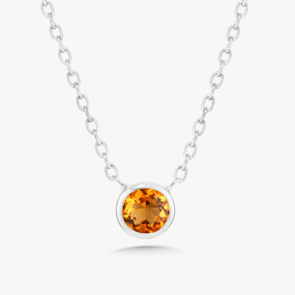 Single Bezel Birthstone Affixed Necklace