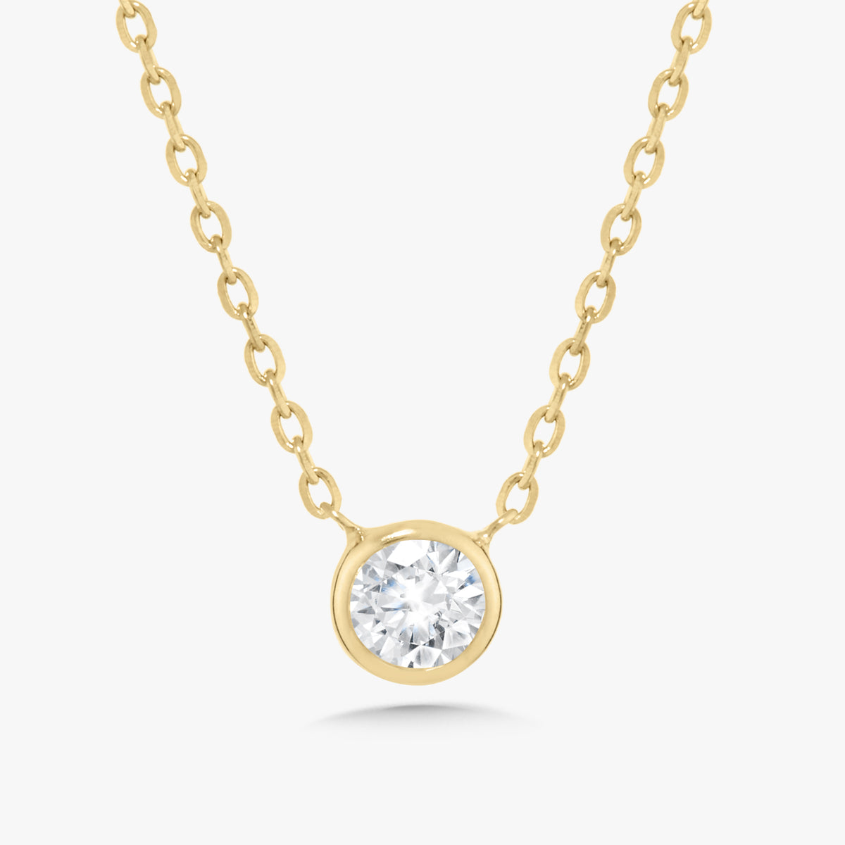 Single Bezel Birthstone Affixed Necklace