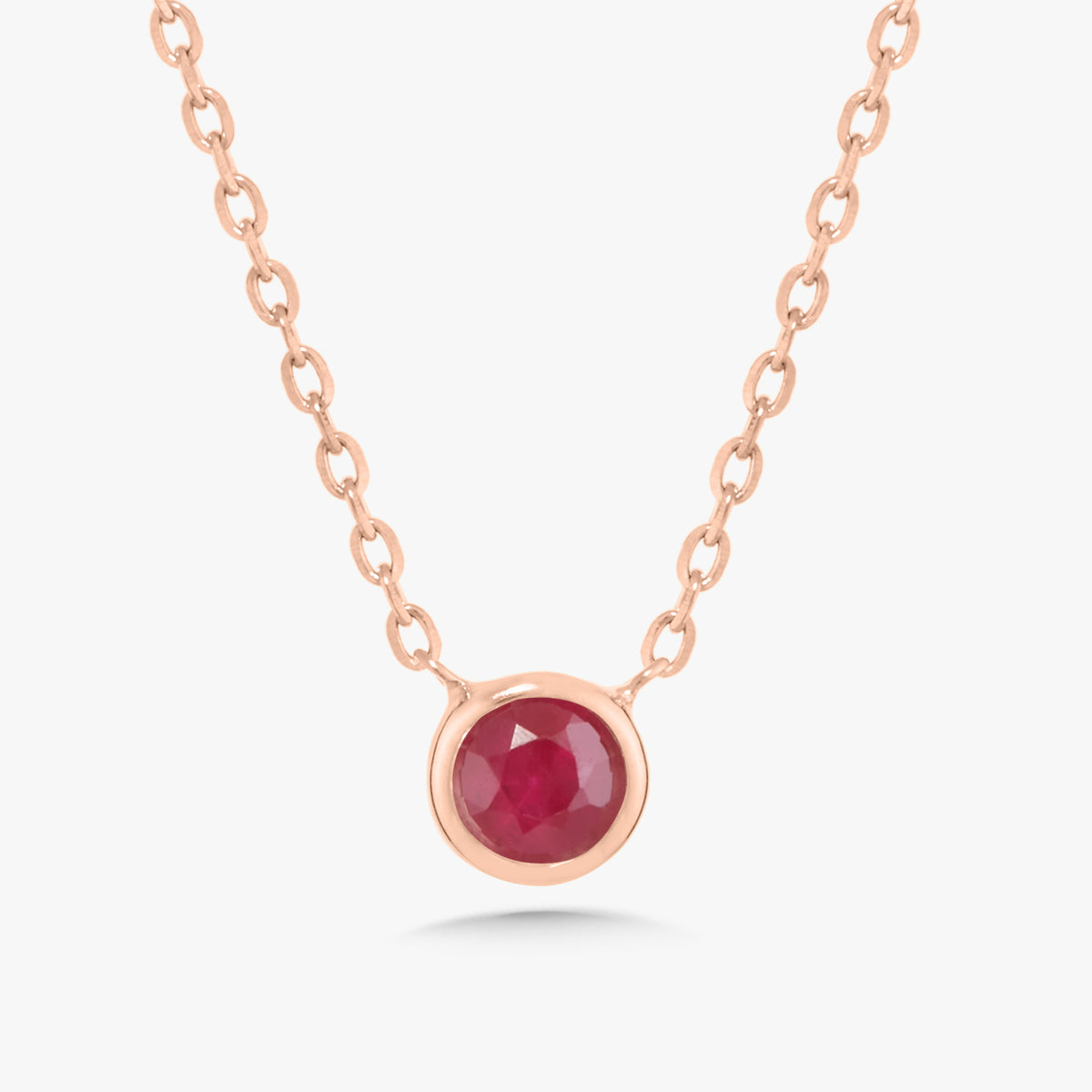 Single Bezel Birthstone Affixed Necklace