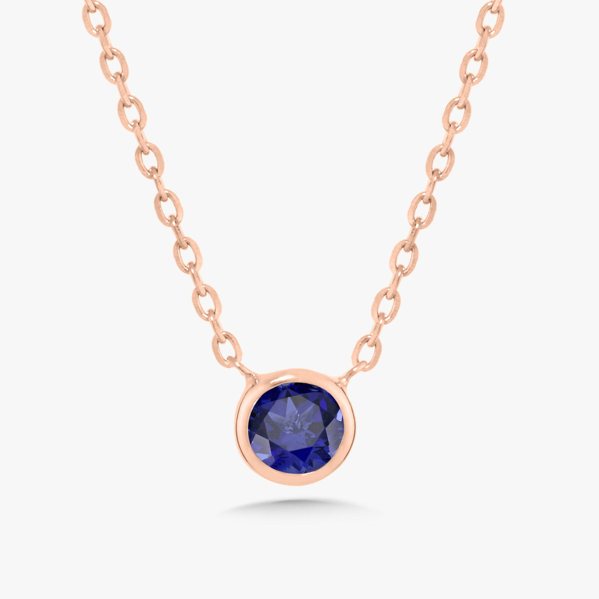 Single Bezel Birthstone Affixed Necklace