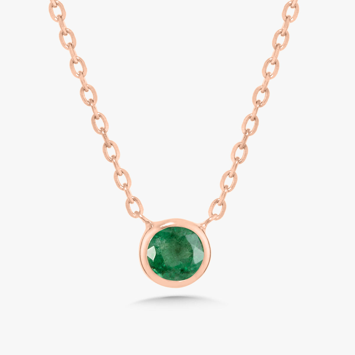 Single Bezel Birthstone Affixed Necklace