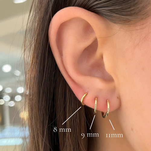 14k Gold Huggie Earrings