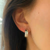 14k Two-Tone Polished Huggie Earrings 6mm