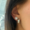 14k Two-Tone Polished Huggie Earrings 6mm