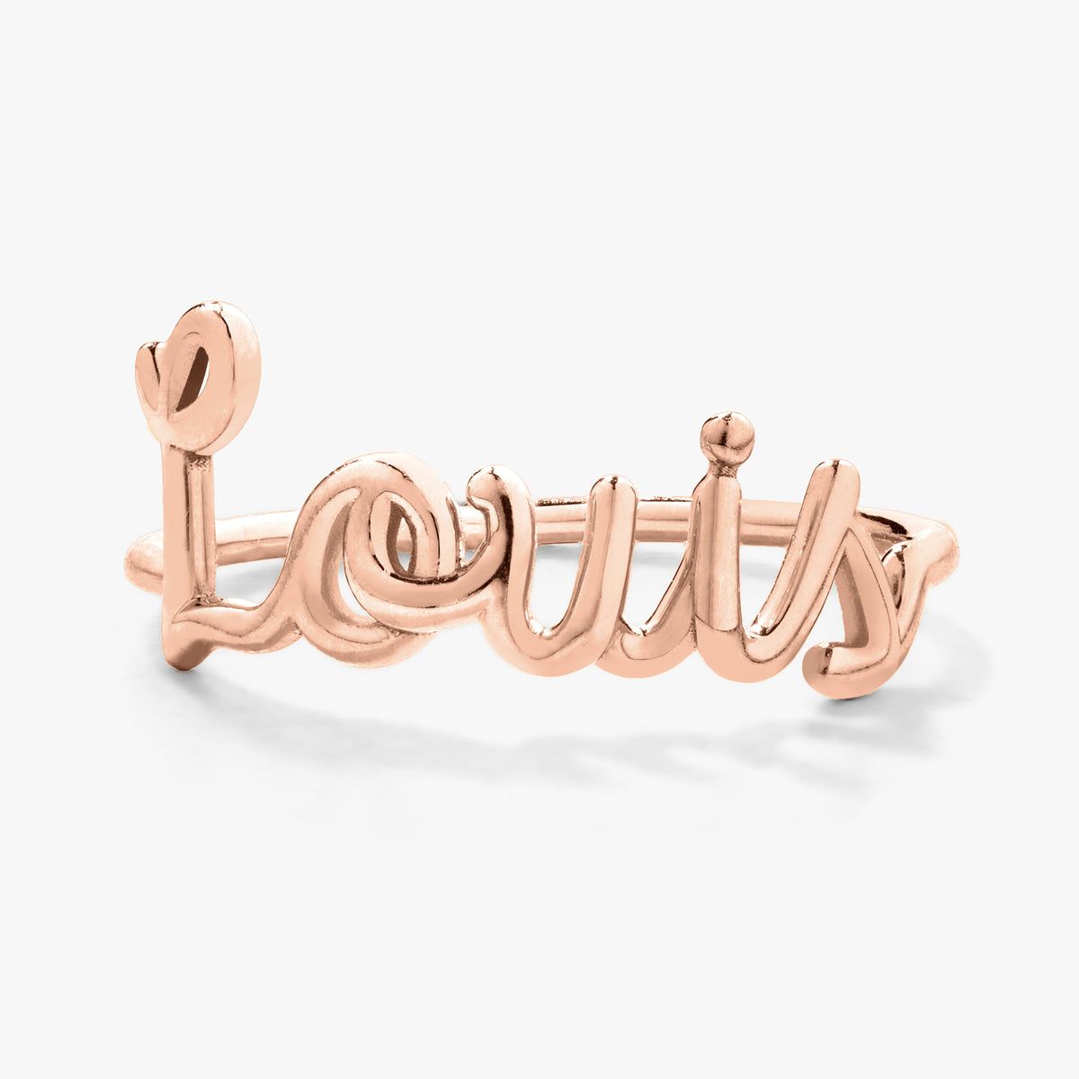 Custom Gold Wire Script Name Ring – RWFJ - Main Image