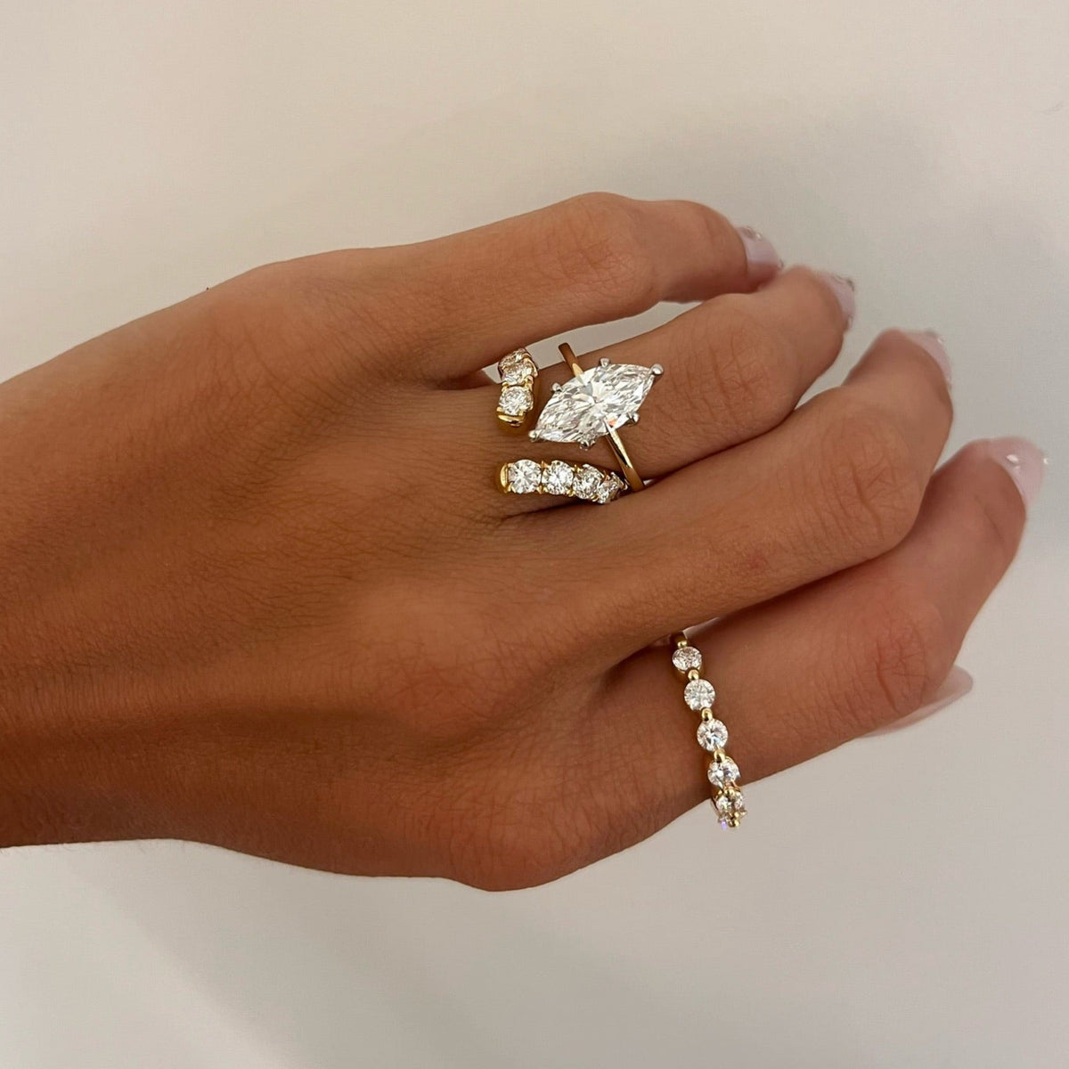 2.27ct Lab Grown Marquise Diamond in a Solitaire Setting
