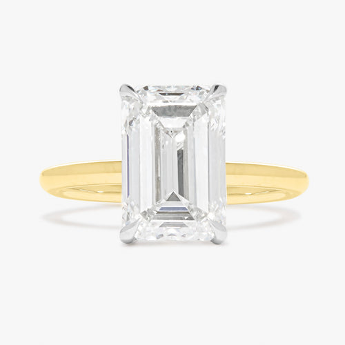 4.01 Emerald Cut Lab Grown Diamond in a Solitaire