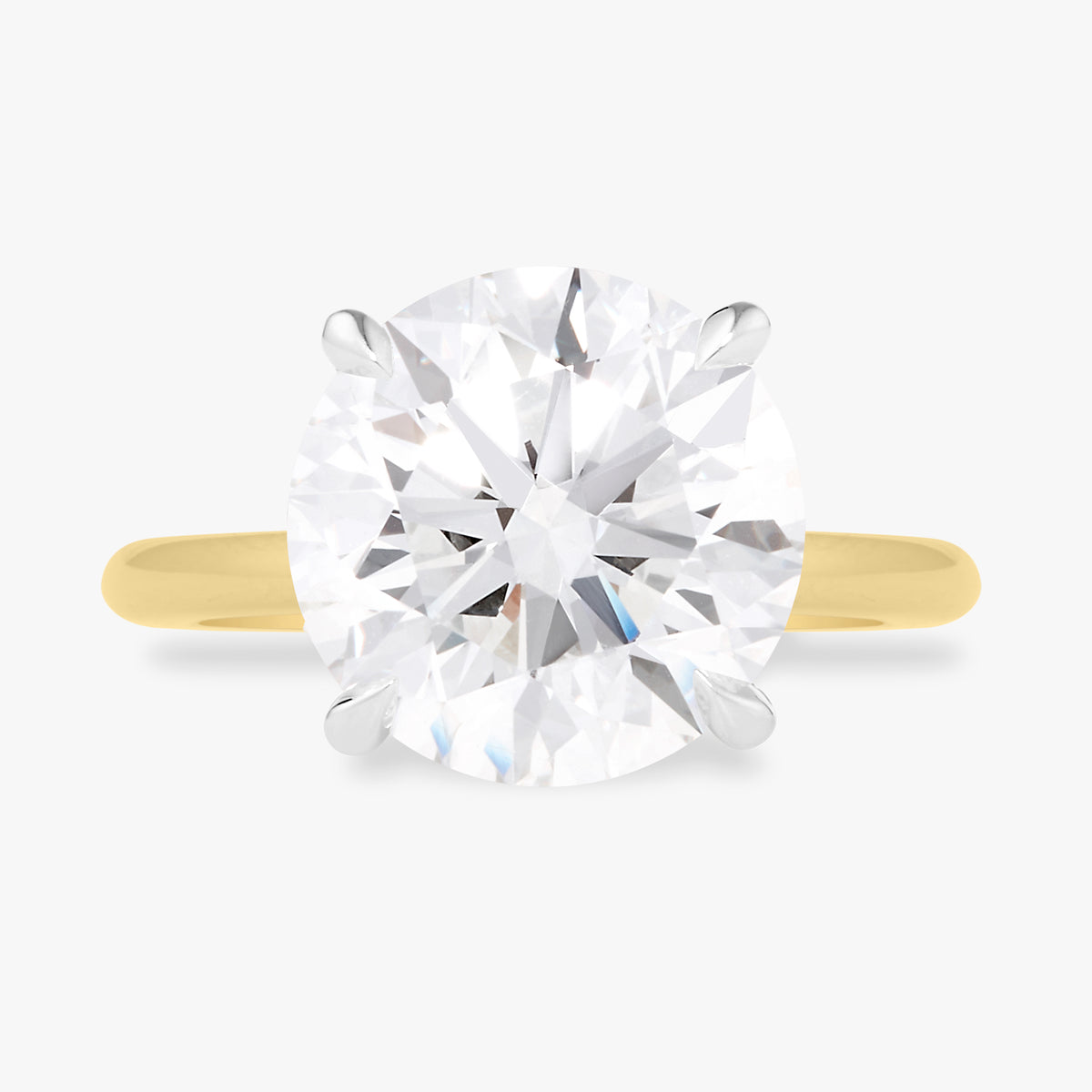5.49ct Lab Grown Round Brilliant Diamond in a Solitaire Setting