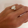 6.05ct Lab Grown Oval Diamond in a Half Moon Setting
