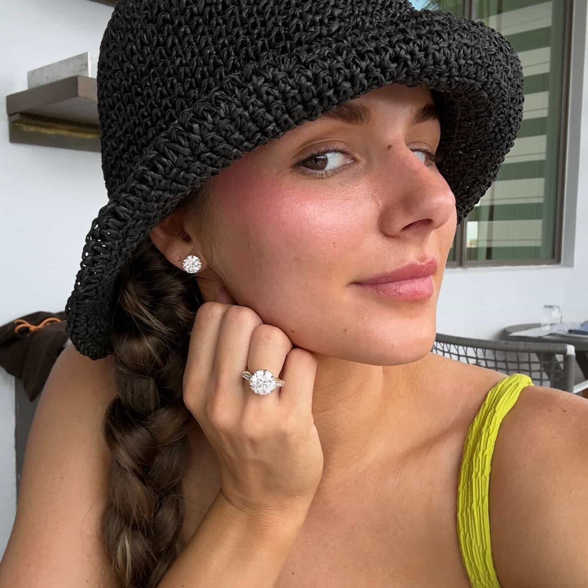 6 ctw diamond stud earrings