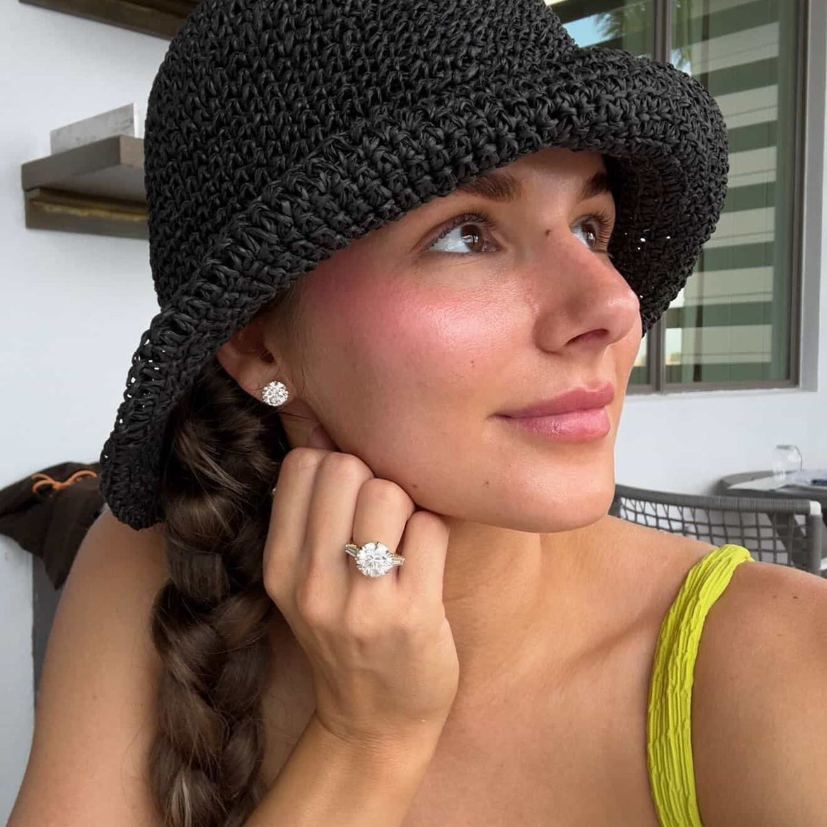 6 ctw diamond stud earrings