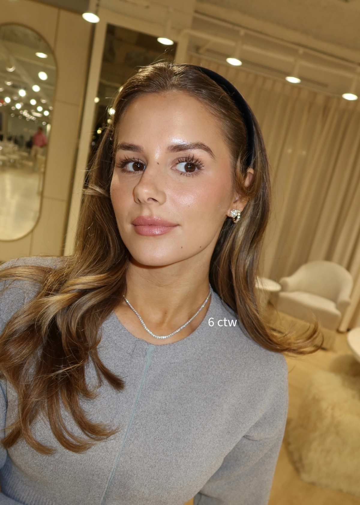 6 ctw kait davis tennis necklace