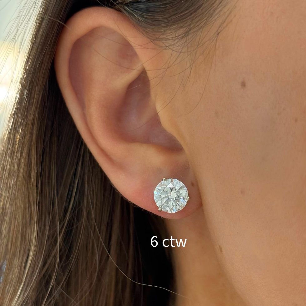 Lab Grown Round Brilliant Cut Diamond Studs