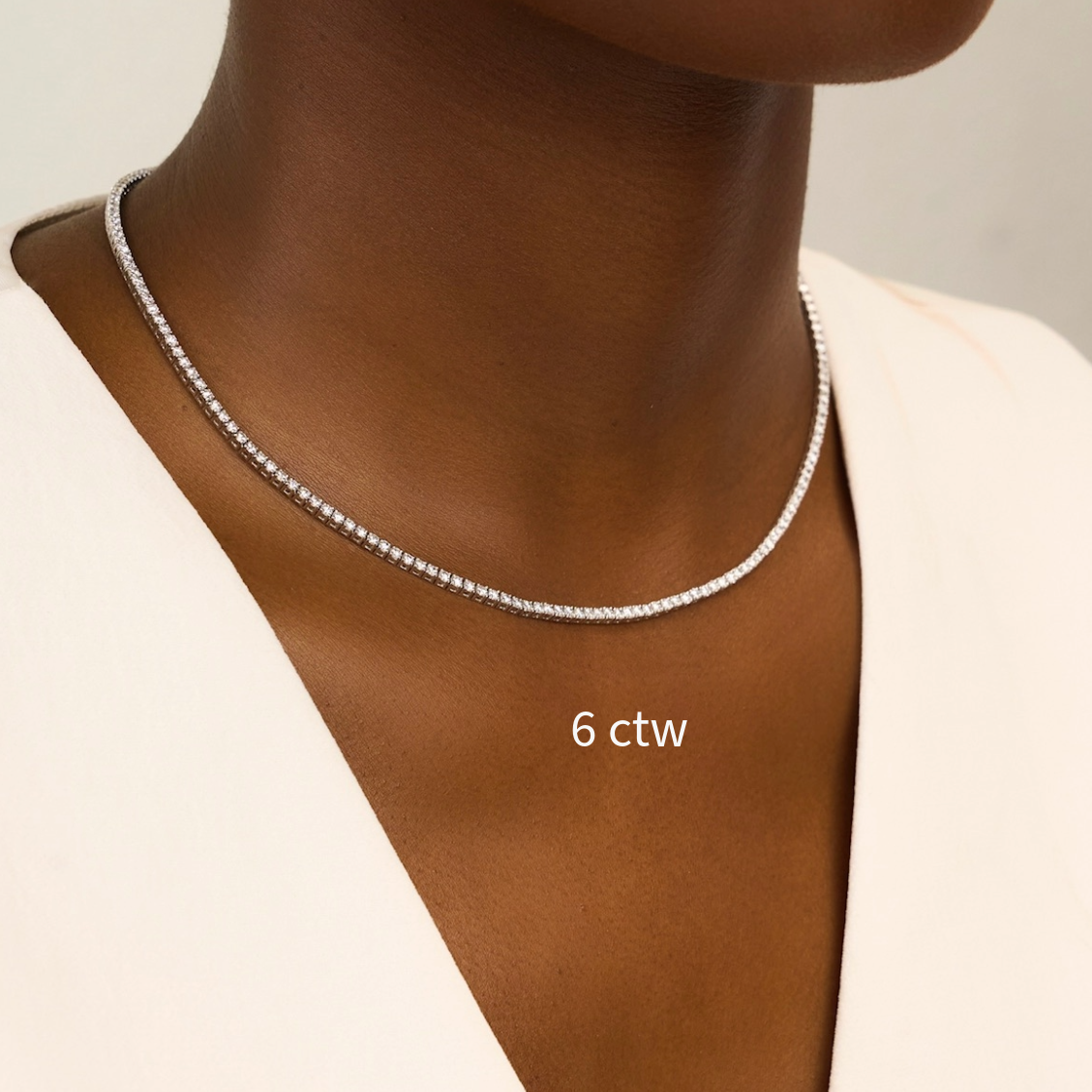 6 ctw tennis necklace