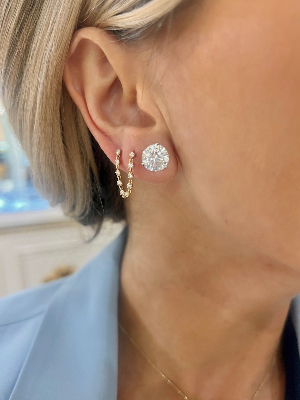 Three-Prong Martini Diamond Stud Earrings RW Fine Jewelry – RWFJ