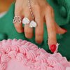 8.03ct Lab Grown Toi et Moi Heart Diamond Ring, Little Posie Charlie Cloud® Floating Diamond Butterfly Ring

