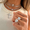 8.03ct Lab Grown Toi et Moi Heart Diamond Ring, Josette Floating Oval Diamond Necklace 35 ctw, Bronwyn East to West Baguette Diamond Adjustable Choker Necklace 7.37 ctw