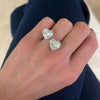 8.03ct Lab Grown Toi et Moi Heart Diamond Ring