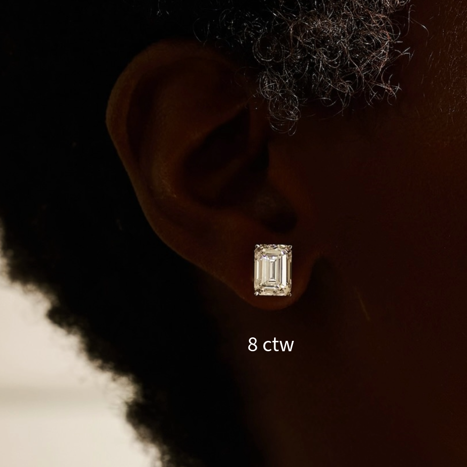 8 ctw emerald studs