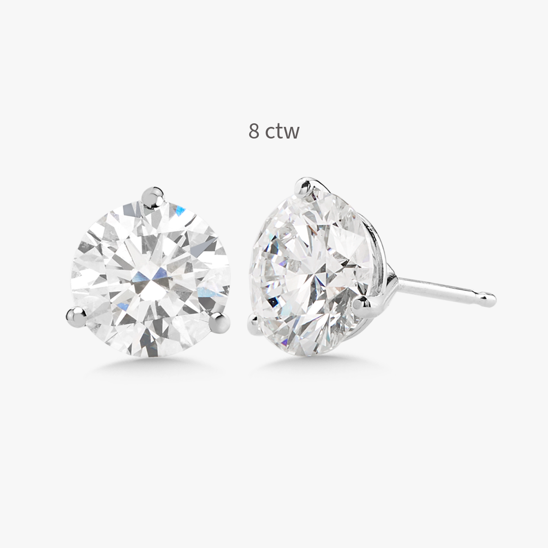 Lab Grown Round Brilliant Cut Diamond Studs