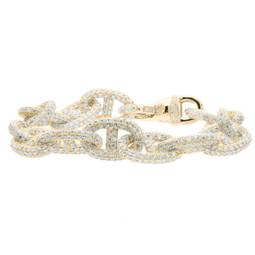 Cadencia Pave Diamond Chain Link Bracelet 24.35 ctw