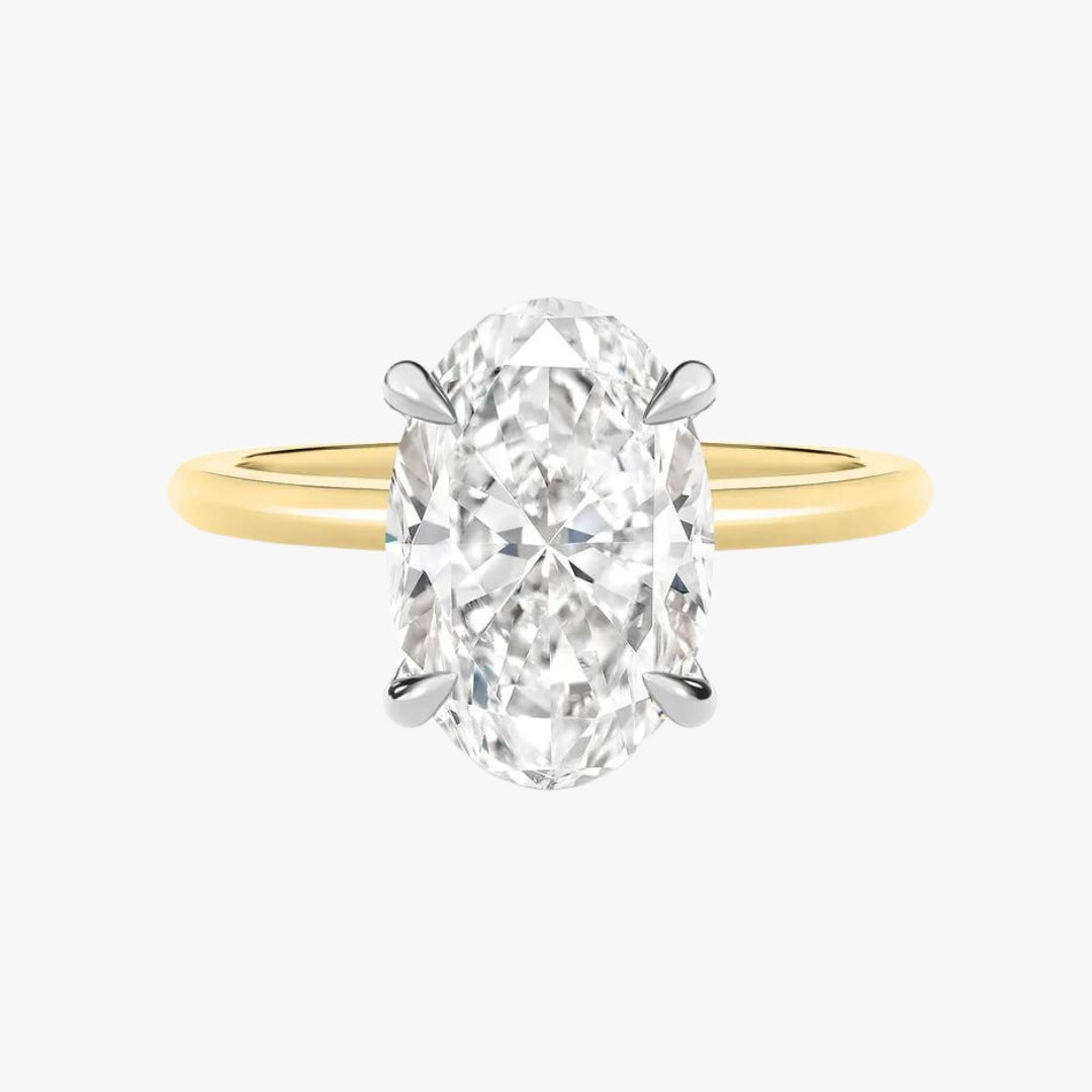 1.57 Natural Oval Cut Diamond in a Solitaire