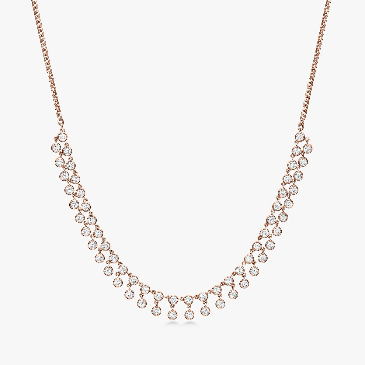 Muse Dangle Bezeled Diamond Adjustable Necklace ctw – RWFJ