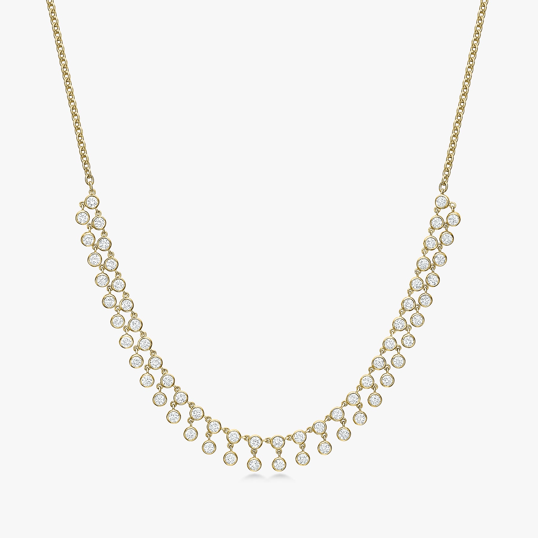 Muse Dangle Bezeled Diamond Adjustable Necklace 4.55 ctw – RWFJ