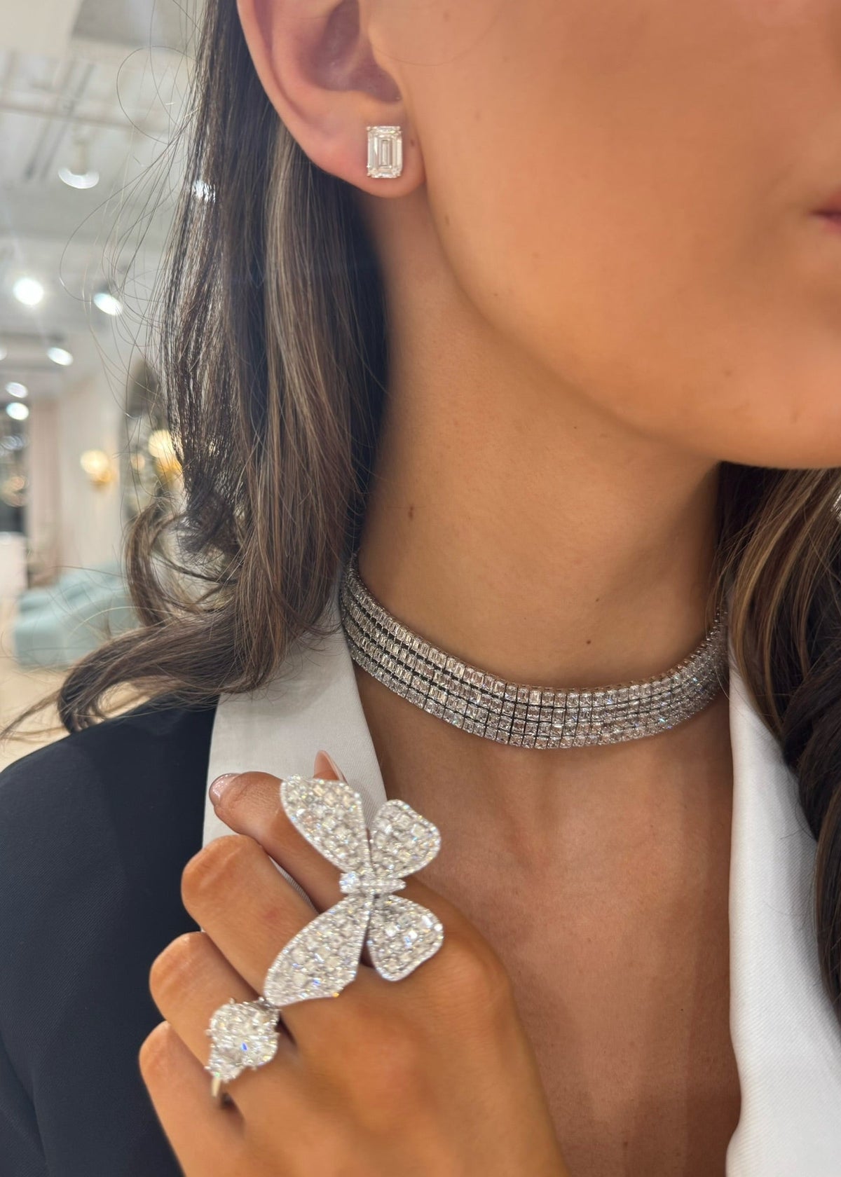 Acadia Asscher Cut Diamond Butterfly Cocktail Ring 5.51 ctw
Active