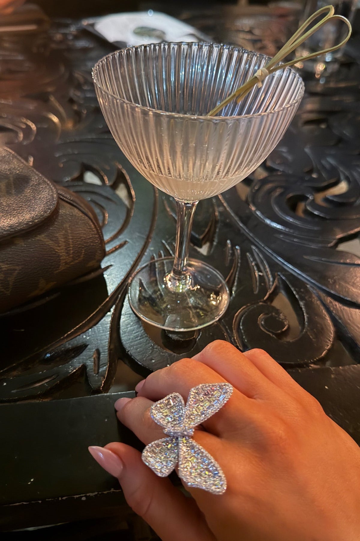 Acadia Asscher Cut Diamond Butterfly Cocktail Ring 5.51 ctw
