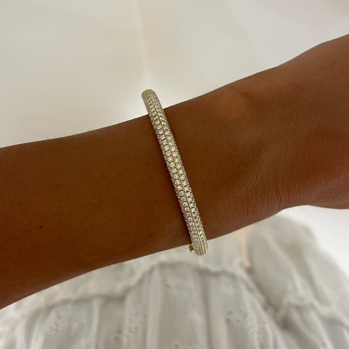 Adalyn Pave Diamond Bangle Bracelet 2 ctw & 3 ctw