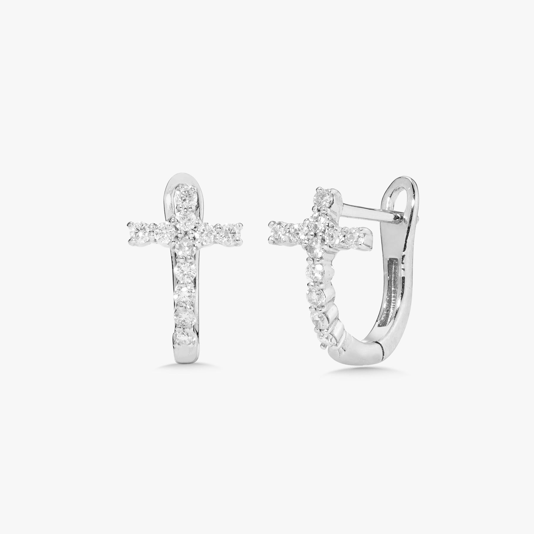 Adina Diamond Cross Huggies RWFJ