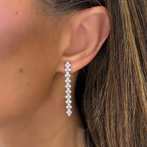 Amelia Diamond Dangle Stud Earrings