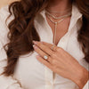 Amira Diamond Bezel Tennis Necklace with Removable Lariat 5.20 ctw, Gia Curb Link Pave Diamond Necklace
