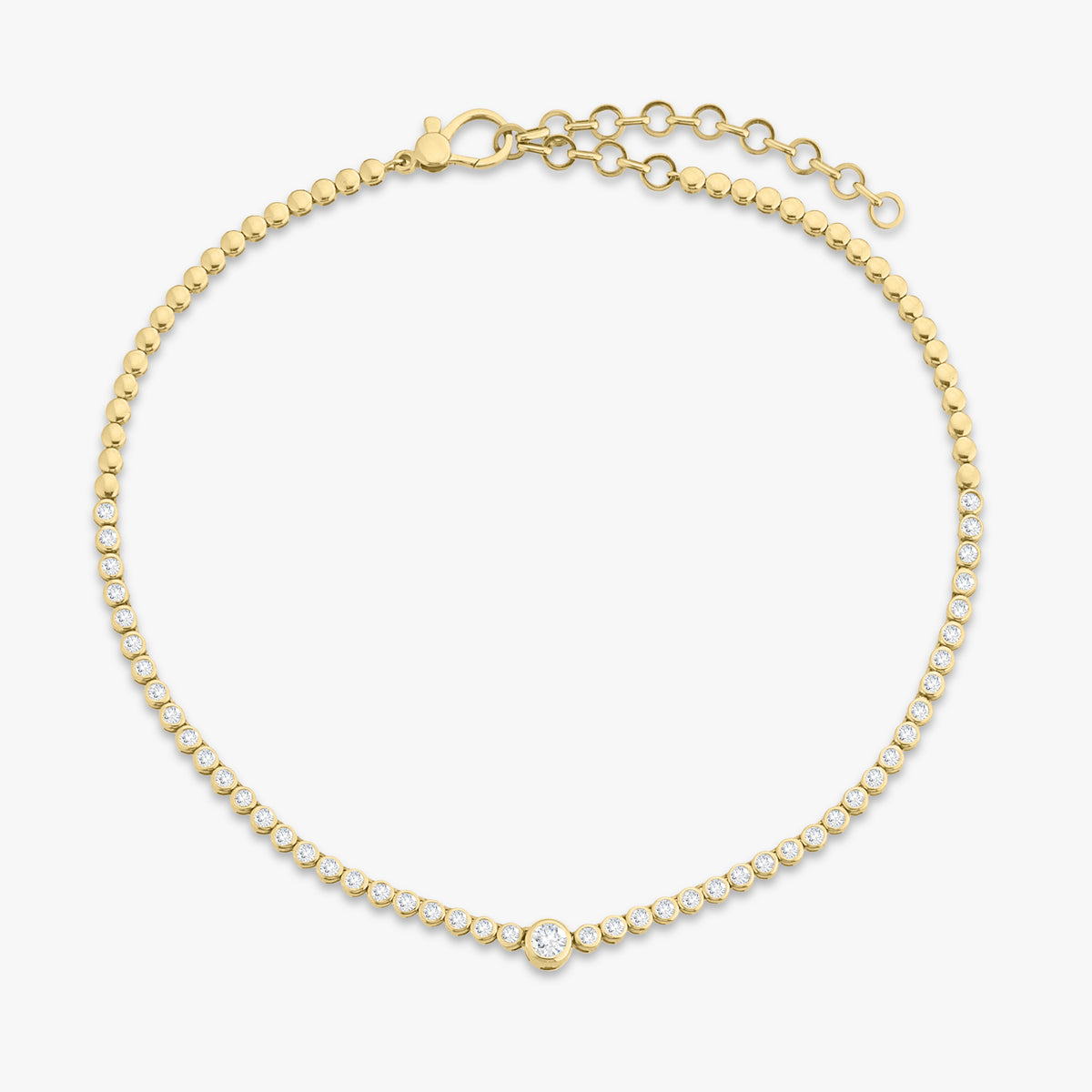 Amira Diamond Bezel Tennis Necklace with Removable Lariat 5.20 ctw