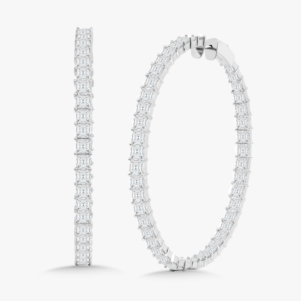 Asscher Cut Hoop Earrings 15.60 ctw – RWFJ