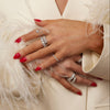 Asteria Star Diamond Crossover Ring,