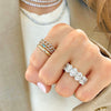 Baguette Birthstone and Diamond Stacking Band Ring

