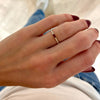 Baguette Birthstone and Diamond Stacking Band Ring
