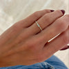 Baguette Birthstone and Diamond Stacking Band Ring
